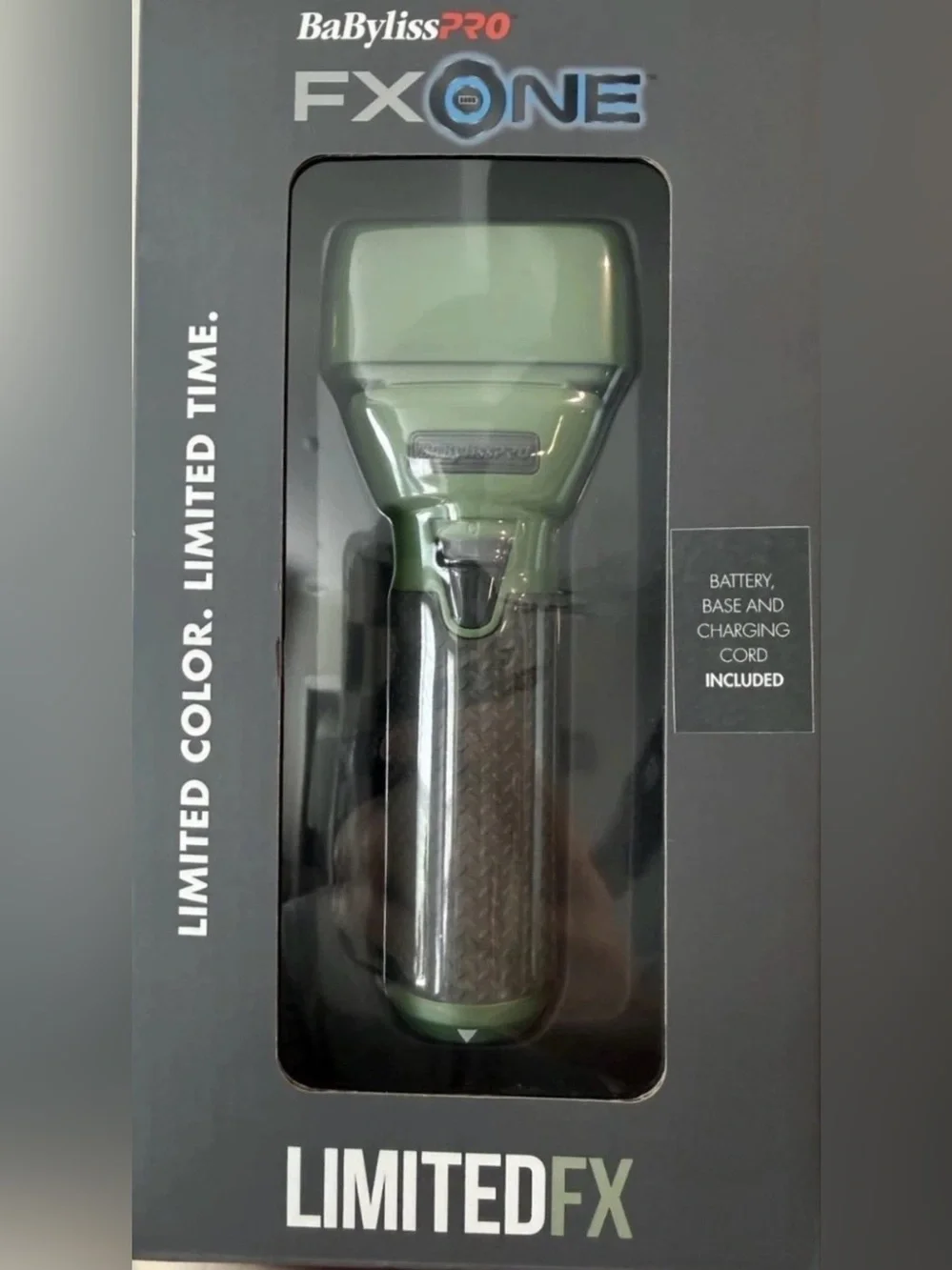 BaBylissPRO FXONE Electric Shaver – Olive Green and Black